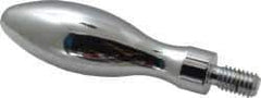 Gibraltar - 3/8-16 Threaded Stem, Fixed Handwheel & Machine Handle - Carbon Steel Bulb Shape Handle, 11/16" Long Carbon Steel Stem, 3-3/16" Handle Length, 3-7/8" OAL - Apex Tool & Supply