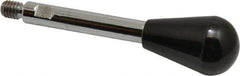 Gibraltar - 5/16-18 Stem, 1" Knob Diam, 0.39" Shaft Diam, Gear Lever Arm with Oval Knob - 7/16" Thread Length, 3.8" Handle Length, Steel Shaft, Phenolic Knob - Apex Tool & Supply