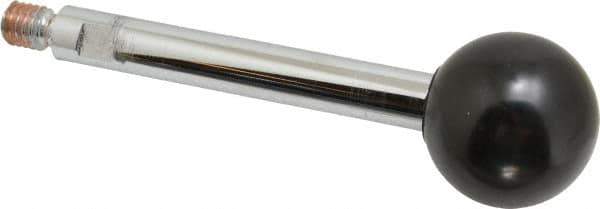 Gibraltar - 3/8-16 Stem, 1-3/8" Knob Diam, 0.47" Shaft Diam, Gear Lever Arm with Ball Knob - 1/2" Thread Length, 4.3" Handle Length, Steel Shaft, Phenolic Knob - Apex Tool & Supply