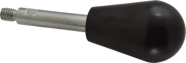 Gibraltar - 3/8-16 Stem, 1-5/8" Knob Diam, 0.47" Shaft Diam, Gear Lever Arm with Oval Knob - 1/2" Thread Length, 4-1/2" Handle Length, Steel Shaft, Phenolic Knob - Apex Tool & Supply