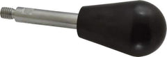 Gibraltar - 3/8-16 Stem, 1-5/8" Knob Diam, 0.47" Shaft Diam, Gear Lever Arm with Oval Knob - 1/2" Thread Length, 4-1/2" Handle Length, Steel Shaft, Phenolic Knob - Apex Tool & Supply