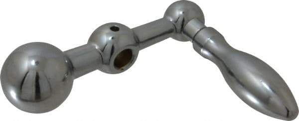Gibraltar - 9/16" Hub Diam x 9/16" Hub Height Revolving Crank Handle - 5/16" Reamed Bore, 1" Knob Diam, 2-3/4" High, 2-1/2" Center to Center, Steel - Apex Tool & Supply