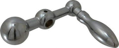 Gibraltar - 9/16" Hub Diam x 9/16" Hub Height Revolving Crank Handle - 5/16" Reamed Bore, 1" Knob Diam, 2-3/4" High, 2-1/2" Center to Center, Steel - Apex Tool & Supply