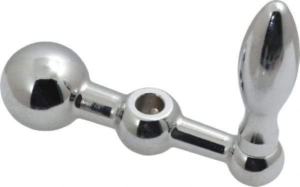 Gibraltar - 9/16" Hub Diam x 9/16" Hub Height Solid Crank Handle - 5/16" Reamed Bore, 1" Knob Diam, 2-9/16" High, 2-1/2" Center to Center, Steel - Apex Tool & Supply