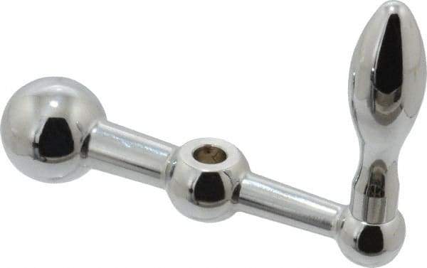 Gibraltar - 11/16" Hub Diam x 11/16" Hub Height Solid Crank Handle - 3/8" Reamed Bore, 1-1/4" Knob Diam, 3-1/4" High, 4" Center to Center, Steel - Apex Tool & Supply