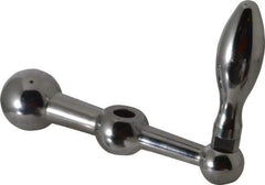 Gibraltar - 7/8" Hub Diam x 7/8" Hub Height Revolving Crank Handle - 1/2" Reamed Bore, 1-1/2" Knob Diam, 4-3/16" High, 5" Center to Center, Steel - Apex Tool & Supply
