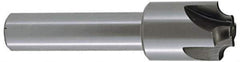 Keo - 5/16" Radius, 1-1/8" Mill Diam, 4 Flute High Speed Steel Corner Rounding End Mill - Single End, TiN Finish, 3/8" Tip Diam, 3-1/2" OAL, 7/8" Shank Diam - Apex Tool & Supply