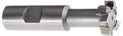 Interstate - 21/32" Cut Diam, 17/64" Cut Width, 21/64" Neck Diam, 1/2" Shank Diam, 2-11/16" OAL, M42 Cobalt T-Slot Cutter - Uncoated, 5/16" Bolt, Straight Teeth, 8 Teeth - Apex Tool & Supply