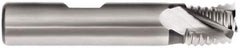 Interstate - 1/2" Diam, Coarse Pitch, 1/2" LOC, 3 Flute Cobalt Roughing Square End Mill - Uncoated, 2-1/2" OAL, 1/2" Shank Diam, Single End, Centercutting - Apex Tool & Supply