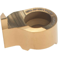HORN - 1462U114 Grade TN35, 1/16" Cutting Width Carbide Grooving Insert - 0.098" Max Depth of Cut, Right Hand, 0.008" Corner Radius, TiN Finish - Apex Tool & Supply