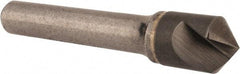 Hertel - 1/2" Head Diam, 3/8" Shank Diam, 1 Flute 100° Solid Carbide Countersink - Bright Finish, 2-1/2" OAL, Single End, Straight Shank, Right Hand Cut - Apex Tool & Supply