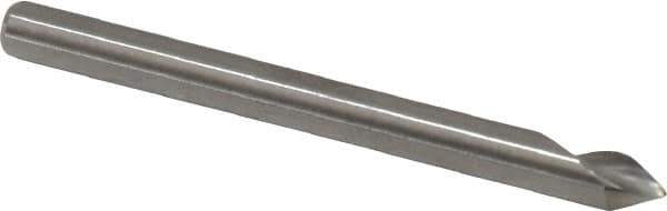 Hertel - 1/8" Head Diam, 1/8" Shank Diam, 1 Flute 60° Solid Carbide Countersink - Bright Finish, 1-1/2" OAL, Single End, Straight Shank, Right Hand Cut - Apex Tool & Supply