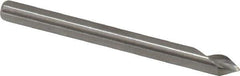 Hertel - 1/8" Head Diam, 1/8" Shank Diam, 1 Flute 60° Solid Carbide Countersink - Bright Finish, 1-1/2" OAL, Single End, Straight Shank, Right Hand Cut - Apex Tool & Supply