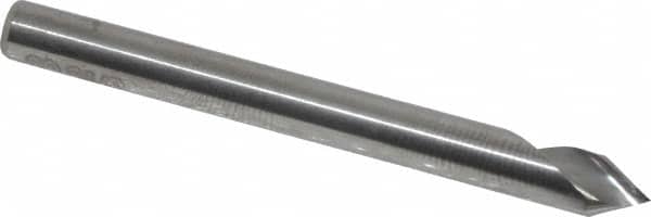 Hertel - 3/16" Head Diam, 3/16" Shank Diam, 1 Flute 60° Solid Carbide Countersink - Apex Tool & Supply