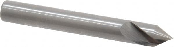 Hertel - 1/4" Head Diam, 1/4" Shank Diam, 1 Flute 60° Solid Carbide Countersink - Apex Tool & Supply