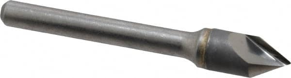 Hertel - 3/8" Head Diam, 1/4" Shank Diam, 1 Flute 60° Solid Carbide Countersink - Apex Tool & Supply