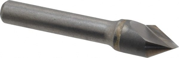 Hertel - 1/2" Head Diam, 3/8" Shank Diam, 1 Flute 60° Solid Carbide Countersink - Apex Tool & Supply