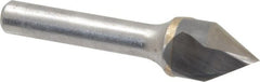 Hertel - 5/8" Head Diam, 3/8" Shank Diam, 1 Flute 60° Solid Carbide Countersink - Apex Tool & Supply