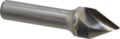 Hertel - 3/4" Head Diam, 1/2" Shank Diam, 1 Flute 60° Solid Carbide Countersink - Apex Tool & Supply