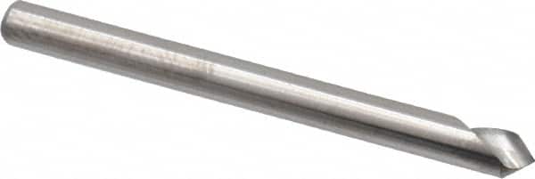 Hertel - 1/8" Head Diam, 1/8" Shank Diam, 1 Flute 82° Solid Carbide Countersink - Apex Tool & Supply
