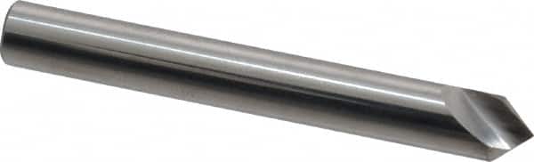 Hertel - 1/4" Head Diam, 1/4" Shank Diam, 1 Flute 82° Solid Carbide Countersink - Apex Tool & Supply