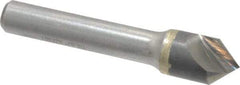 Hertel - 1/2" Head Diam, 3/8" Shank Diam, 1 Flute 82° Solid Carbide Countersink - Bright Finish, 2-1/2" OAL, Single End, Straight Shank, Right Hand Cut - Apex Tool & Supply