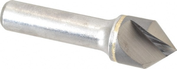 Hertel - 3/4" Head Diam, 1/2" Shank Diam, 1 Flute 82° Solid Carbide Countersink - Apex Tool & Supply