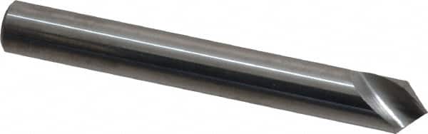 Hertel - 1/4" Head Diam, 1/4" Shank Diam, 1 Flute 90° Solid Carbide Countersink - Apex Tool & Supply