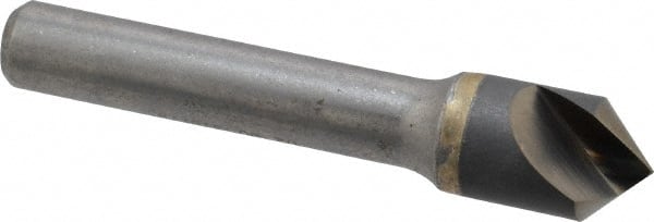 Hertel - 1/2" Head Diam, 3/8" Shank Diam, 1 Flute 90° Solid Carbide Countersink - Apex Tool & Supply