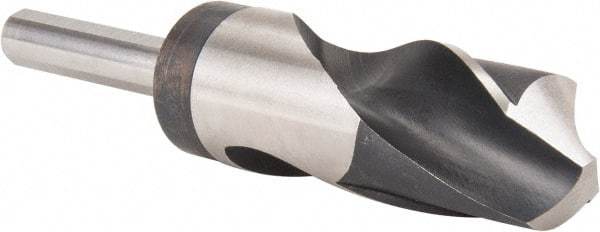 Hertel - 1-5/16" Drill, 118° Point, High Speed Steel Silver Deming & Reduced Shank Drill Bit - Oxide Finish, 6" OAL, Flats on Shank, 3" Flute Length, Right Hand Cut, Standard Point, Spiral Flute, Regular Spiral - Apex Tool & Supply