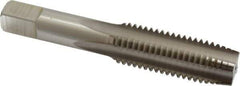 Hertel - 3/4-10 UNC 2B/3B 4 Flute Bright Finish High Speed Steel Straight Flute Standard Hand Tap - Plug, Right Hand Thread, 4-1/4" OAL, H5 Limit - Apex Tool & Supply