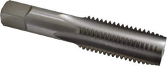 Hertel - 1-1/8 - 7 UNC 3B 4 Flute Bright Finish High Speed Steel Straight Flute Standard Hand Tap - Plug, Right Hand Thread, 5-7/16" OAL, H4 Limit - Apex Tool & Supply