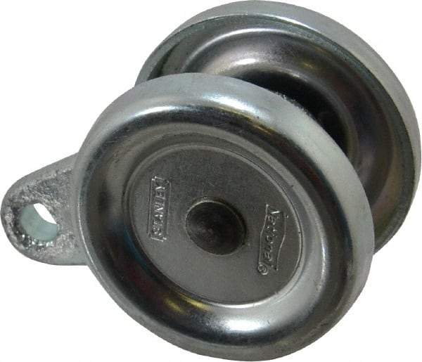 National Mfg. - Single Axle Box Rail Hanger with Bumper - Use with Square Box Track - Apex Tool & Supply