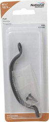 National Mfg. - 4.777" Long x 0.7" Wide x 1.005" High, Utility Pull - Black Coated, Steel, 4.153" Center to Center - Apex Tool & Supply