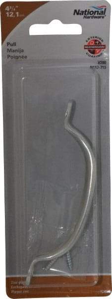 National Mfg. - 4.777" Long x 0.7" Wide x 1.005" High, Utility Pull - Zinc Plated, Steel, 4.153" Center to Center - Apex Tool & Supply