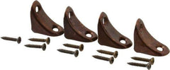 National Mfg. - 1-3/8" Long x 3/4" Wide, Steel, Chair Leg Brace - Antique Bronze Coated - Apex Tool & Supply