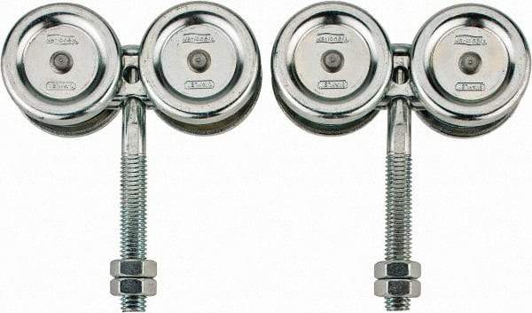 National Mfg. - 2 Piece, Zinc, Box Track Trolley - Use with Square Box Track - Apex Tool & Supply