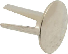 RivetKing - 0.1 to 0.17" Hole Diam, Dome Head, Nickel Plated Steel, Split Rivet - 5/16 Head Diam, 5/16" Length Under Head, 9/64 Body Diam - Apex Tool & Supply