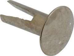 RivetKing - 0.1 to 0.17" Hole Diam, Dome Head, Nickel Plated Steel, Split Rivet - 5/16 Head Diam, 3/8" Length Under Head, 9/64 Body Diam - Apex Tool & Supply