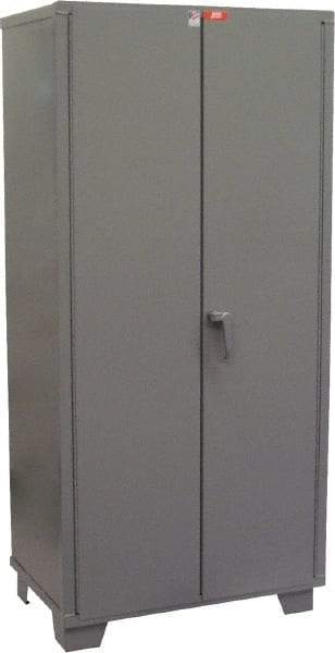 Jamco - 4 Shelf Locking Storage Cabinet - Steel, 60" Wide x 24" Deep x 78" High, Gray - Apex Tool & Supply