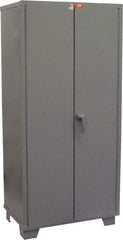 Jamco - 4 Shelf Locking Storage Cabinet - Steel, 60" Wide x 24" Deep x 78" High, Gray - Apex Tool & Supply