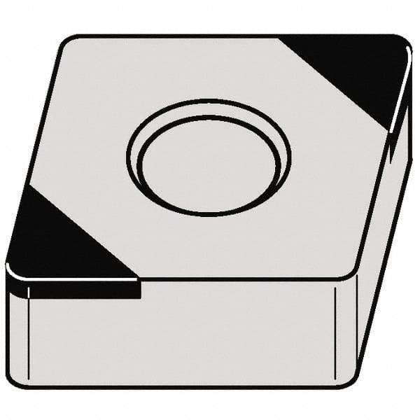 Kennametal - CNGA432 S0420 Grade KB1345 PCBN Turning Insert - 80° Diamond, 1/2" Inscr Circle, 3/16" Thick, 1/32" Corner Radius - Apex Tool & Supply