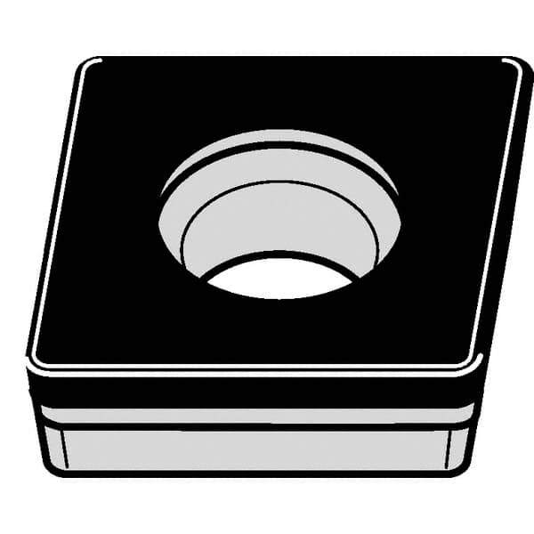 Kennametal - CCGW21.51 S0415 Grade KB1630 PCBN Turning Insert - 80° Diamond, 1/4" Inscr Circle, 3/32" Thick, 1/64" Corner Radius - Apex Tool & Supply