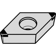 Kennametal - DCGW21.51 MT Grade KBH20 PCBN Turning Insert - Nano-Composite Finish, 55° Diamond, 1/4" Inscr Circle, 3/32" Thick, 1/64" Corner Radius - Apex Tool & Supply