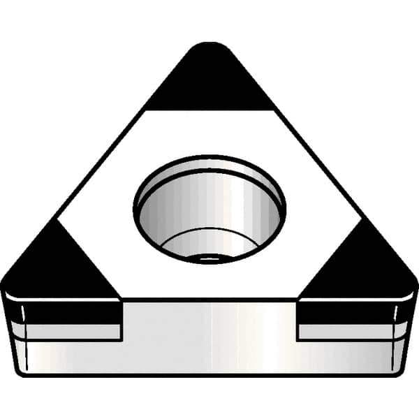 Kennametal - TCGW21.51 MT Grade KBH20 PCBN Turning Insert - Nano-Composite Finish, 60° Triangle, 1/4" Inscr Circle, 3/32" Thick, 1/64" Corner Radius - Apex Tool & Supply