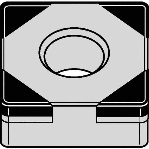 Kennametal - SNGA433 MT Grade KBH20 PCBN Turning Insert - Nano-Composite Finish, 90° Square, 1/2" Inscr Circle, 3/16" Thick, 3/64" Corner Radius - Apex Tool & Supply
