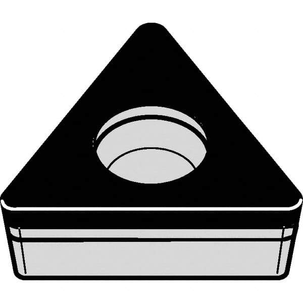 Kennametal - TCGW21.51 S0415 Grade KB1610 PCBN Turning Insert - 60° Triangle, 1/4" Inscr Circle, 3/32" Thick, 1/64" Corner Radius - Apex Tool & Supply