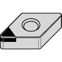 Kennametal - DNGA431 F Grade KD1400 Polycrystalline Diamond (PCD) Turning Insert - 55° Diamond, 1/2" Inscr Circle, 3/16" Thick, 1/64" Corner Radius - Apex Tool & Supply