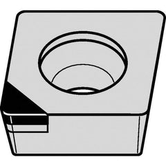 Kennametal - CPGW21.52 F Grade KD1400 Polycrystalline Diamond (PCD) Turning Insert - 80° Diamond, 1/4" Inscr Circle, 3/32" Thick, 1/32" Corner Radius - Apex Tool & Supply