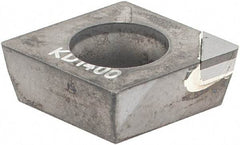 Kennametal - CPGW32.51 F Grade KD1400 Polycrystalline Diamond (PCD) Turning Insert - 80° Diamond, 3/8" Inscr Circle, 5/32" Thick, 1/64" Corner Radius - Apex Tool & Supply